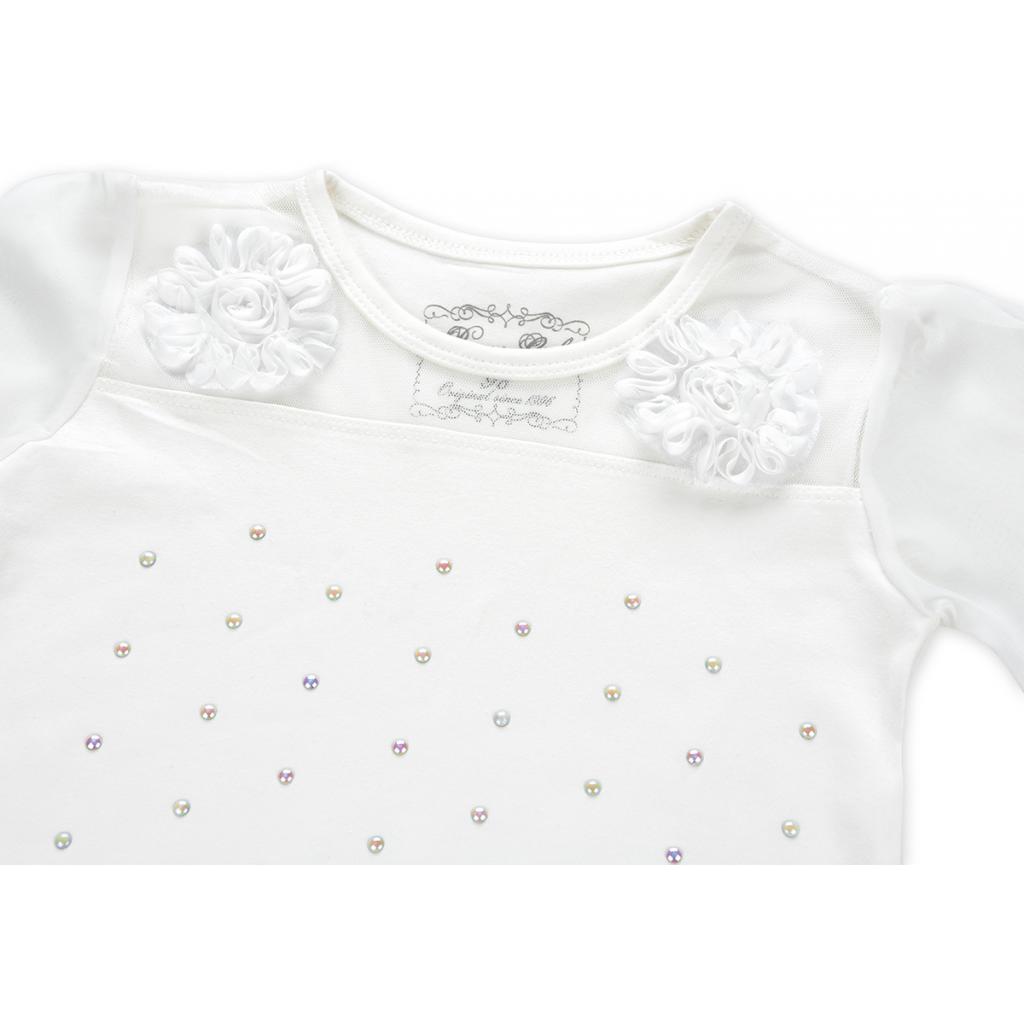 Кофта дитяча Breeze з шифоновими рукавами і стразами (8840-92G-beige)