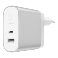 Зарядний пристрій Belkin BOOST^CHARG USB-C with Power Delivery (27W, 3.0A) + USB-A (2 (F7U061VF-SLV)