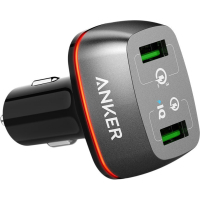 Зарядний пристрій Anker PowerDrive+ 2 with Quick Charge 3.0 V3 (Black) (A2224H11)