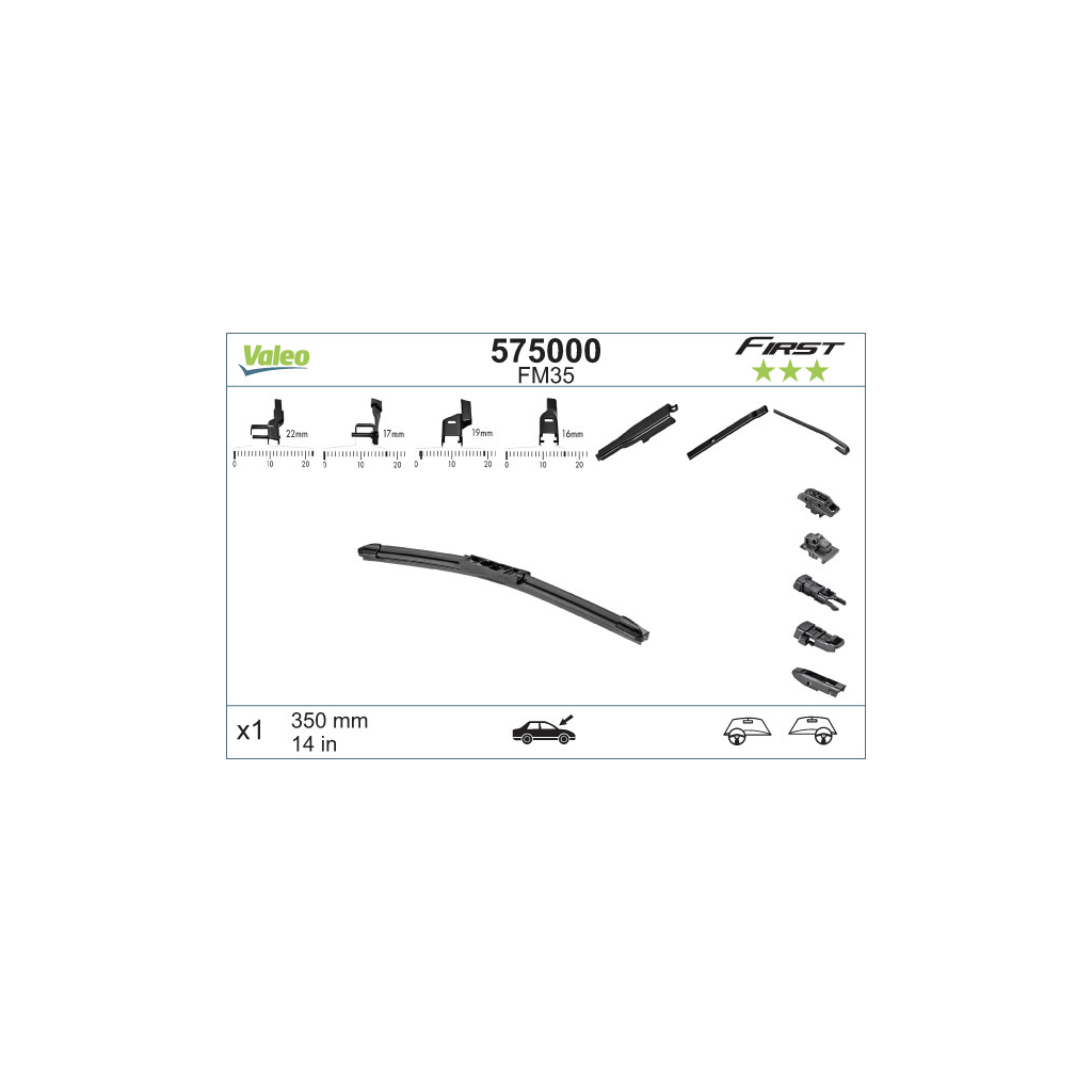 Щітка склоочисника Valeo 575000 Щітка склоочисника Valeo 575000