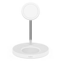 Зарядний пристрій Belkin MagSafe 2in1 Wireless Charger, white (WIZ010VFWH)