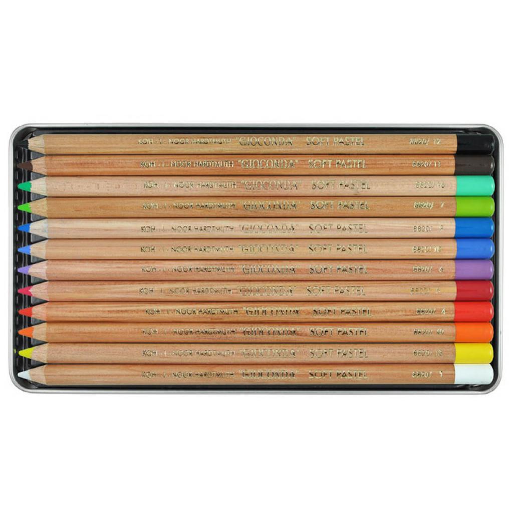 Олівці кольорові Koh-i-Noor Gioconda 8872 пастельні 12 кольорів (8827012005PL)