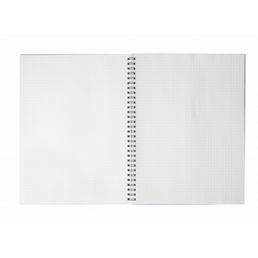 Зошит Buromax BARK A4 60 аркушів, клітинка пластикова обкладинка Синій (BM.24454154-02)