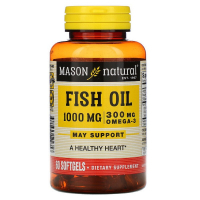 Fatty acids Mason Natural Fish oil with Omega-3, Omega-3 Fish Oil, 60 gel capsules (MAV-12235)