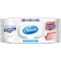 Вологі серветки Smile Sterill Bio з клапаном 50 шт. (4823071644753)