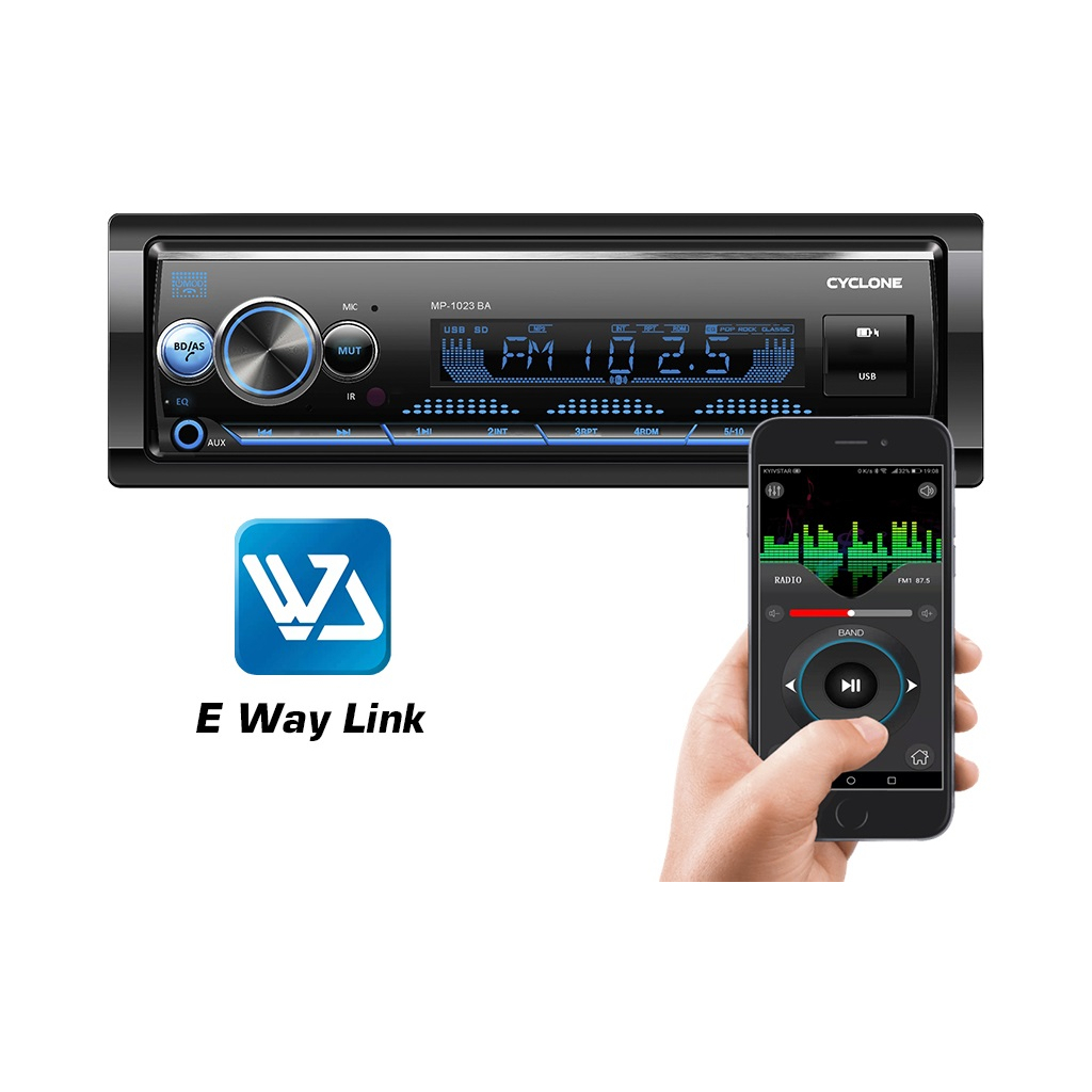Автомагнітола Cyclone MP-1024 BA