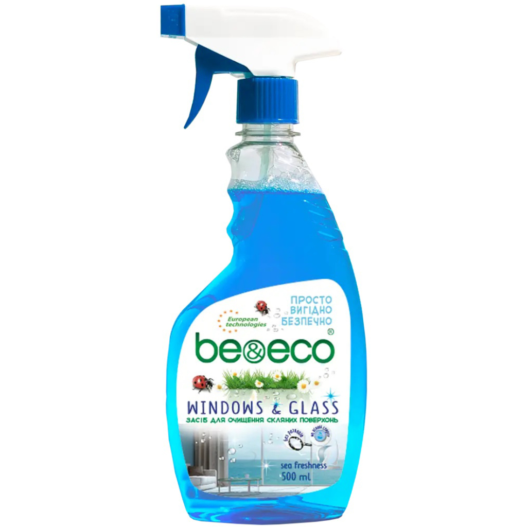 Засіб для миття скла Be&Eco Морська свіжість 500 мл (4820168433450)
