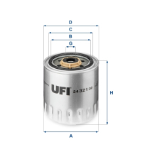 Fuel filter UFI 24.321.00