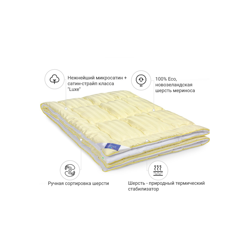 Ковдра MirSon вовняна №1357 Carmela Hand Made літо 140x205 (2200001531833)