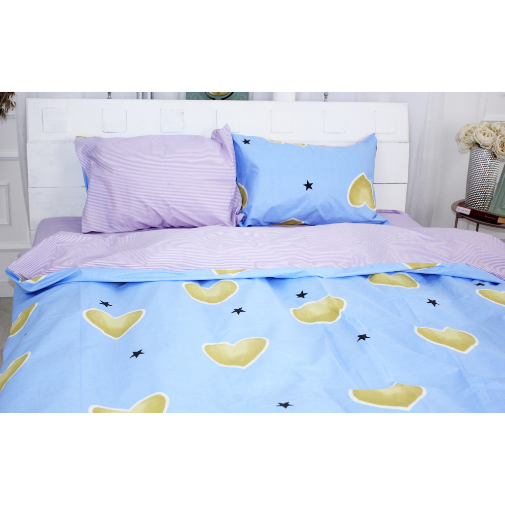 Постільна білизна MirSon Бязь Premium 17-0463 Love stories Сімейний 160x220 (2200003321142)