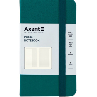 Книга записна Axent Partner, 95x140 мм, 96 аркушів, клітинка, малахітова (8301-31-A)