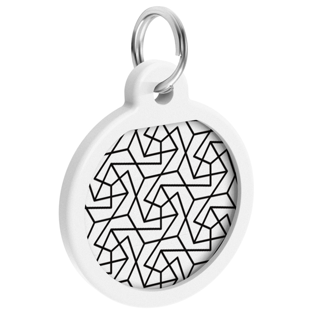 Адресник для тварин WAUDOG Smart ID з QR паспортом "Геометрія", коло 25 мм (0625-0202)