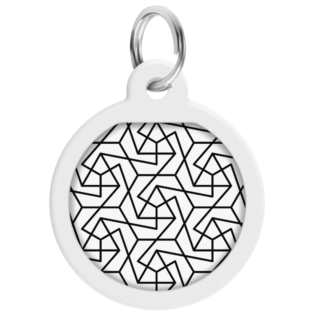 Адресник для тварин WAUDOG Smart ID з QR паспортом "Геометрія", коло 25 мм (0625-0202)