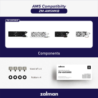 Установчий комплект Zalman AM5 RESERATOR5Z24BLACK/WHITE, RESERATOR5Z36BLACK/WHI (ZM-AM5MKB)