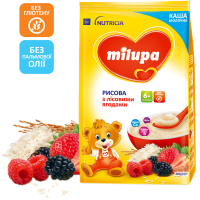 Дитяча каша Milupa Рисова молочна з лісовими ягодами 210 г (5900852047459)