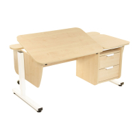 Pondi Desk Schoolboy transformer with a maple-white sideboard (KL120BL)