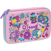 Cool For School pencil case 1 compartment with organizer pink (QT-5627-Pink)