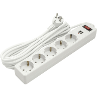 PowerPlant network power filter 5m, 5 sockets, USB 2.1A (JY-1056U/5) (PPSA10M50S5U)