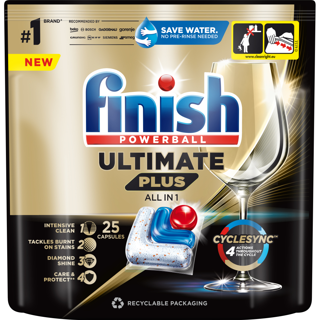 Таблетки для посудомийних машин Finish Ultimate Plus All in 1 25 шт. (5908252010721)