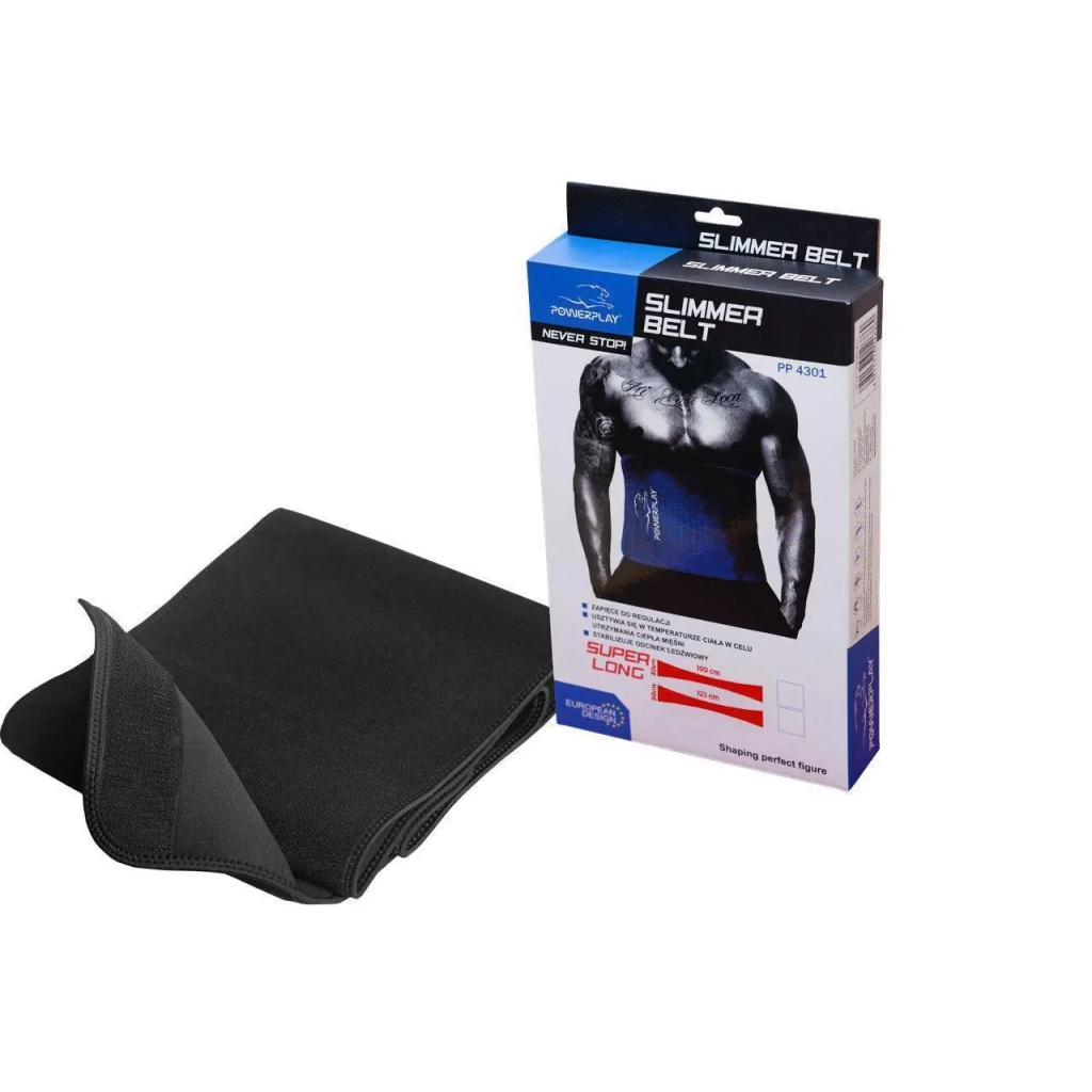 Пояс для схуднення PowerPlay 4301 100 х 30 см Чорний (PP_4301_Black_100)
