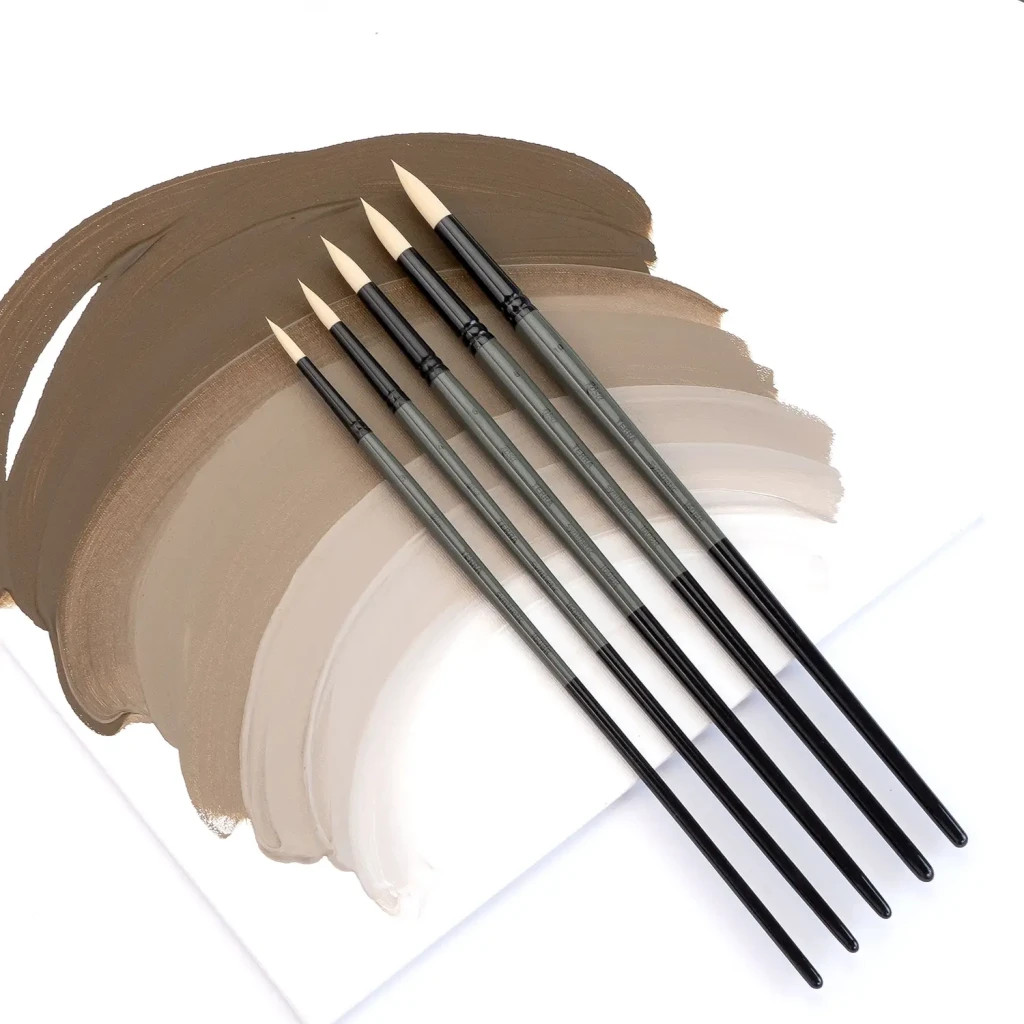 Пензлик для малювання Rosa Синтетика кругла, TERRA 1608R, №0 (4823098533726)