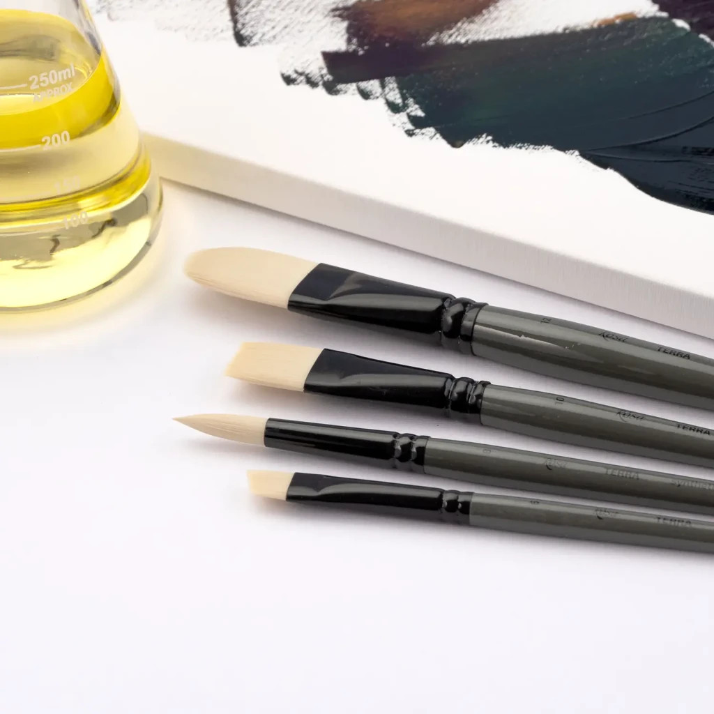 Пензлик для малювання Rosa Синтетика кругла, TERRA 1608R, №0 (4823098533726)