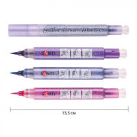 Art marker Santi set of watercolor Glitter Brush shades of purple 3 pcs (390770)
