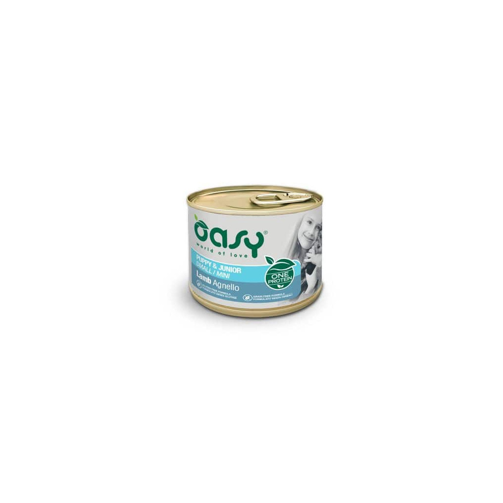 Консерви для собак OASY One Protein Formul Puppy & Junior Small/Mini з ягням 200 г (8053017344447)