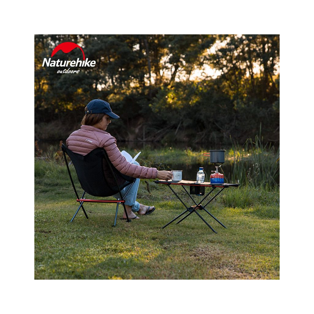 Туристичний стіл Naturehike полегшений NH19Z027-Z сітка/ карбон чорний (6976023920400)