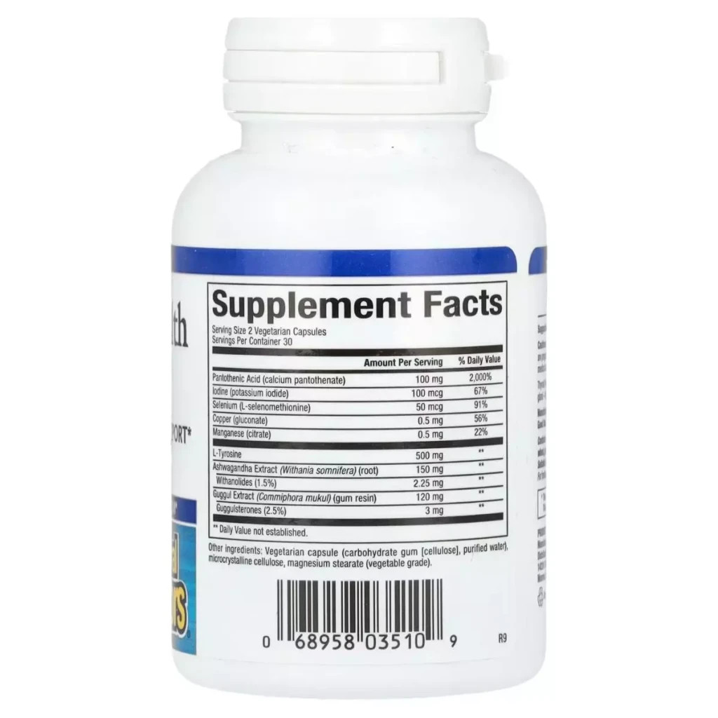 Вітамінно-мінеральний комплекс Natural Factors Здоров'я щитовидної залози, Thyroid Health Formula, 60 вегетаріан (NFS-03510)