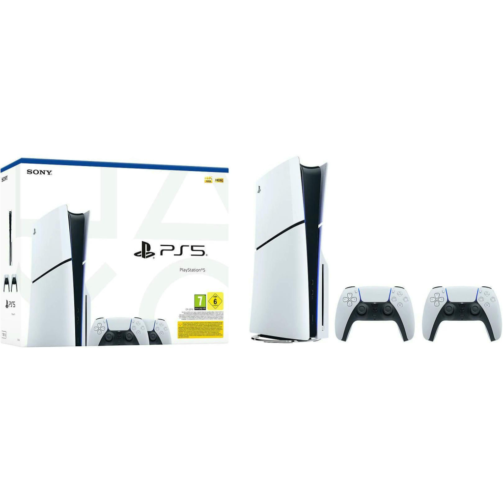 Ігрова консоль Sony Playstation 5 Slim (2 геймпада Dualsense) Blu-Ray (1000042053)