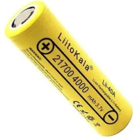 Акумулятор 21700 4000mah, 25A, 3.7V(2.5-4.2V), Yellow Liitokala (Lii-40A-N(Nickel) / 35883)