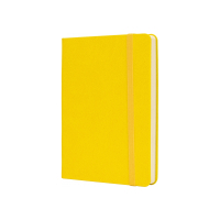 Notebook Optima A6 NAMIB, hard cover, rubber, white block line, yellow (O20387-05)