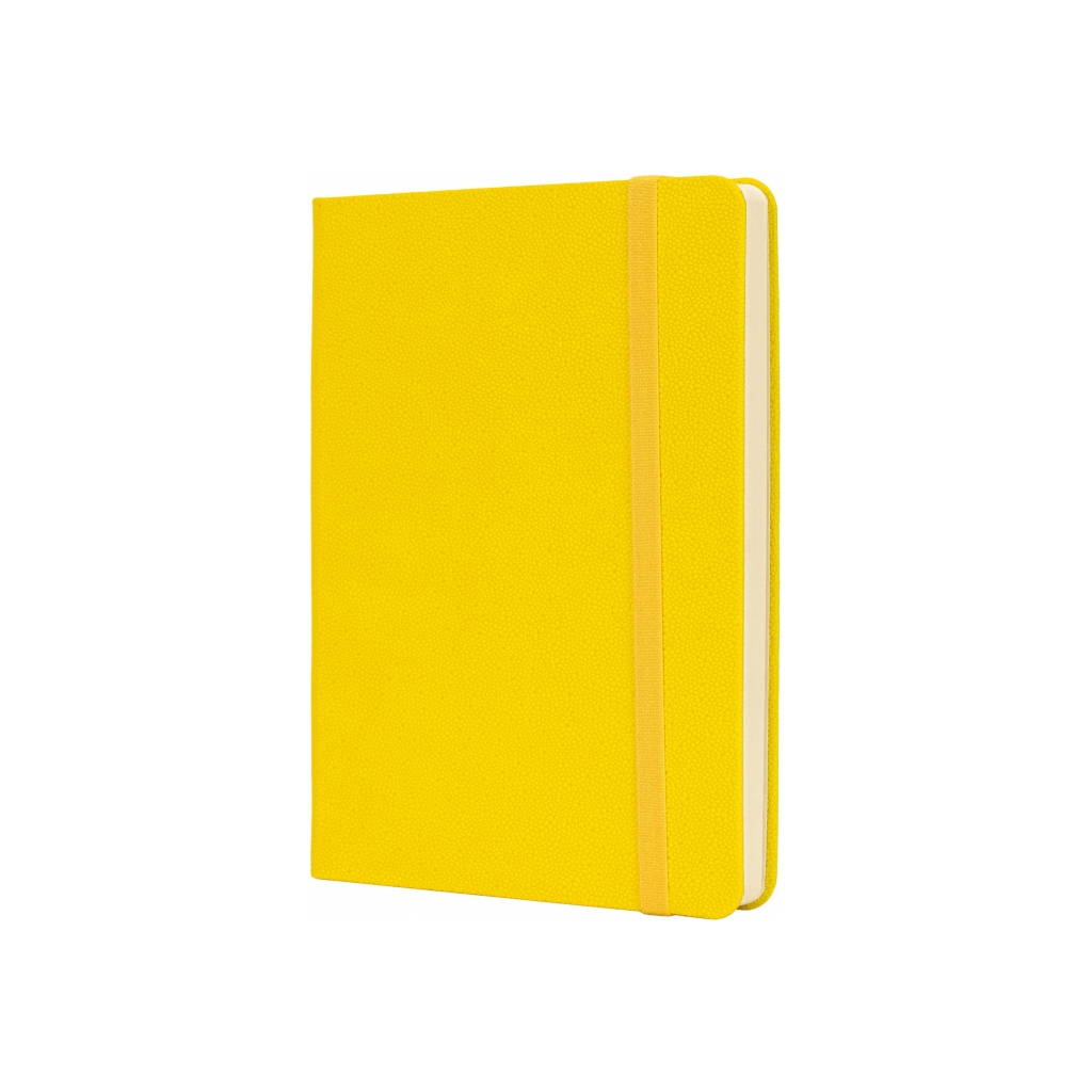 Книга записна Optima А6 NAMIB, тверда обкладинка, гумка, білий блок лінія, жовтий (O20387-05)