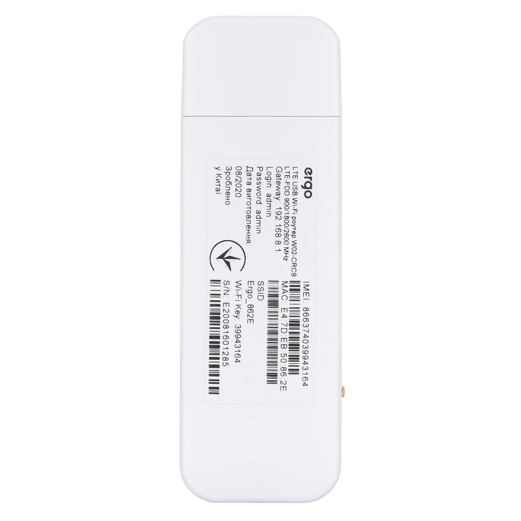 Мобільний модем Ergo W02-CRC9 (lifecell)