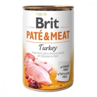 Wet dog food Brit Care Pate and Meat for adult dogs with turkey (8595602557479)