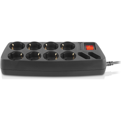 Мережевий фільтр живлення REAL-EL REAL-EL RS-10 Protect, 5m, black (EL122300040)