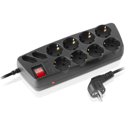 Мережевий фільтр живлення REAL-EL REAL-EL RS-10 Protect, 5m, black (EL122300040)