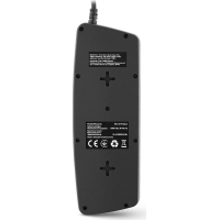 Мережевий фільтр живлення REAL-EL REAL-EL RS-10 Protect, 5m, black (EL122300040)