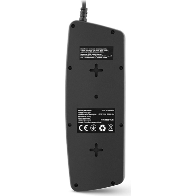 Мережевий фільтр живлення REAL-EL REAL-EL RS-10 Protect, 5m, black (EL122300040)