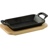MasterPro Foodies cook&share frying pan, 17x10 cm with serving board (BGMP-3807-EM)