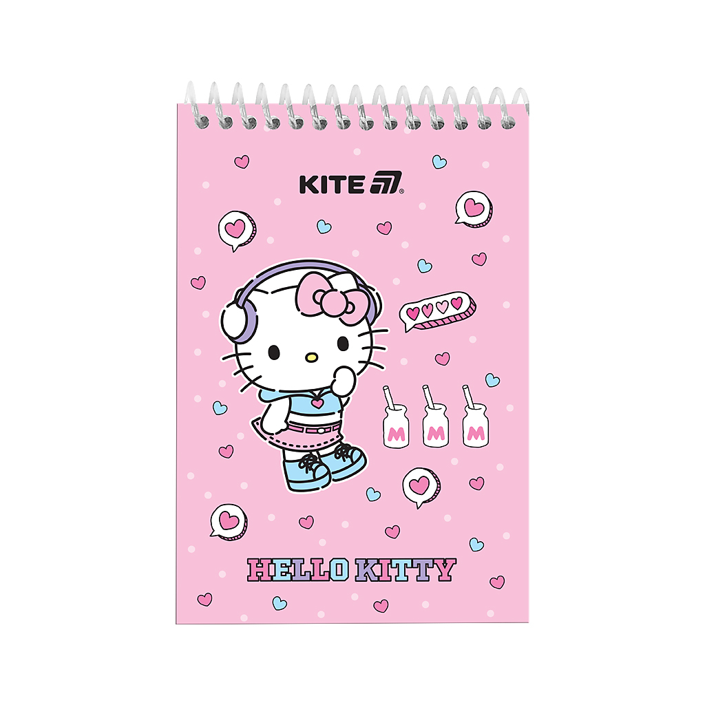 Блокнот Kite на спіралі Hello Kitty А6, 48 аркушів, нелінований (HK25-196-1) Блокнот Kite на спіралі Hello Kitty А6, 48 аркушів, нелінований (HK25-196-1)