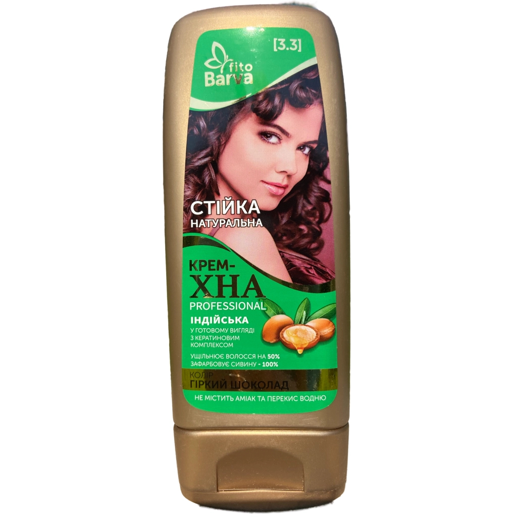 Хна Fito Barva Professional Індійська крем-хна в готовому вигляді 3.3 - Гіркий шоколад 140 мл (4820098542307) Хна Fito Barva Professional Індійська крем-хна в готовому вигляді 3.3 - Гіркий шоколад 140 мл (4820098542307)