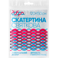 Скатертина одноразова Добра Господарочка Святкова Біла 120 х 150 см 1 шт. (4820086522076)