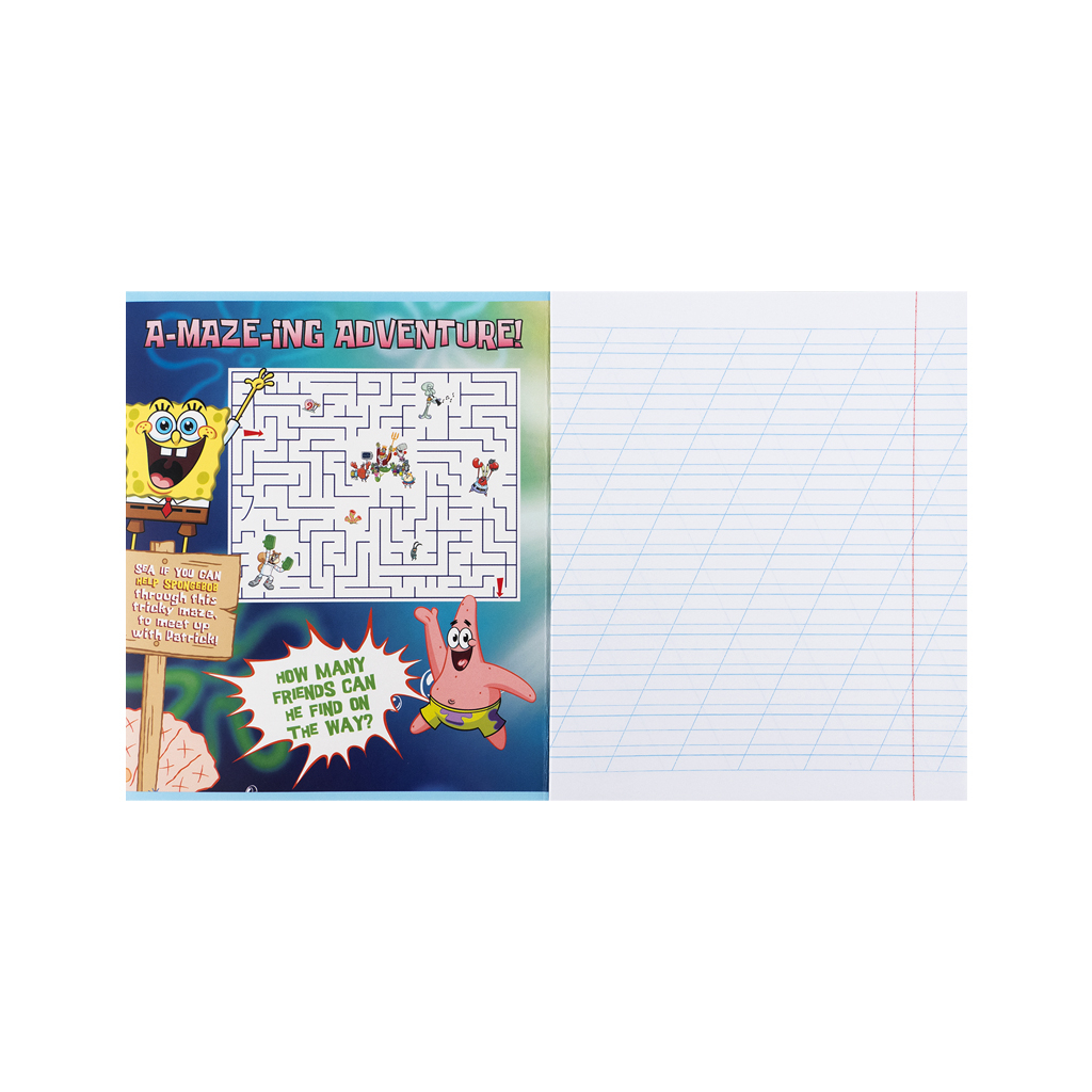 Зошит Kite SpongeBob SquarePants, 12 аркушів, коса лінія (SB25-235)