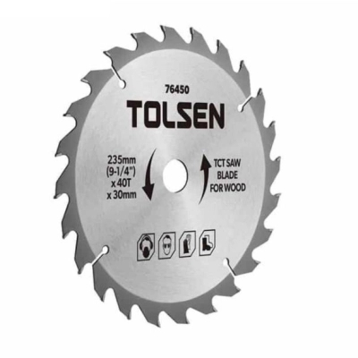 Диск пильний Tolsen з ТВС напайками по дереву 160х40Т*20мм (76426)
