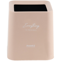 Axent Paper Basket Desktop Trash Can, Square, Peach (2132-42-A)
