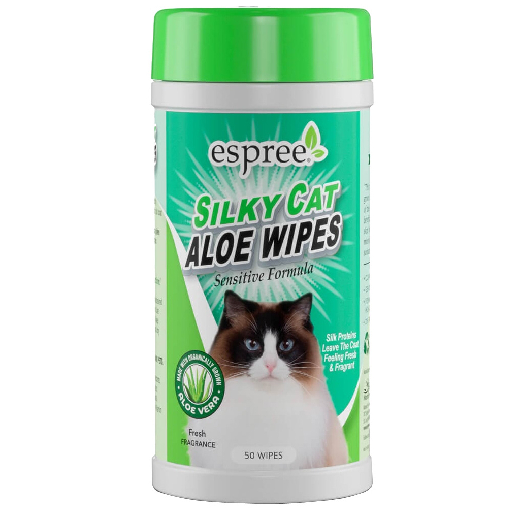 Вологі серветки для тварин Espree Silky Cat Grooming Wipes 50 шт. (0748406014213)