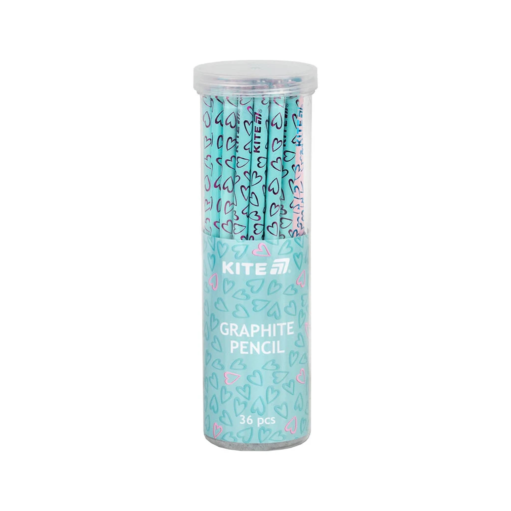 Олівець графітний Kite з кристалом Hearts, НВ (K25-059-1) Олівець графітний Kite з кристалом Hearts, НВ (K25-059-1)