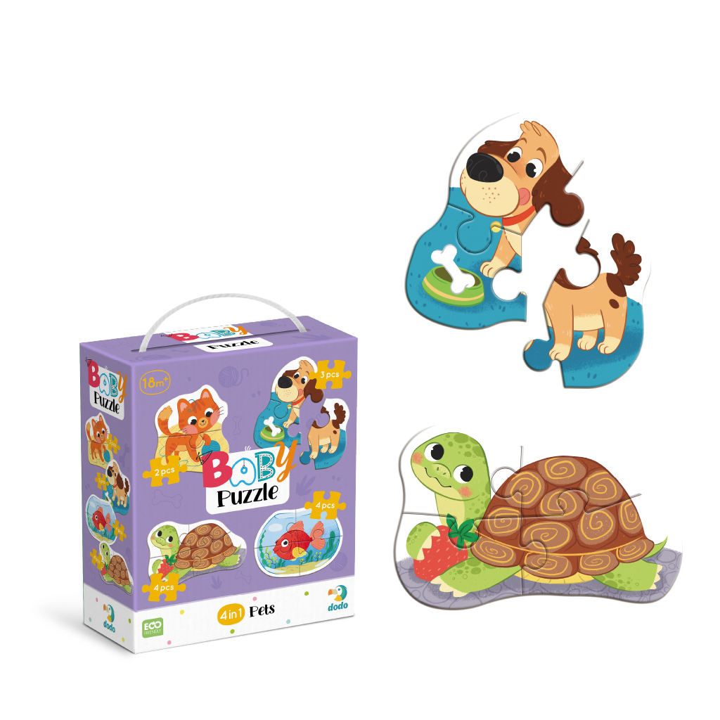 Пазл DoDo 4 в 1 Baby puzzle. Домашні тварини (300688) Пазл DoDo 4 в 1 Baby puzzle. Домашні тварини (300688)